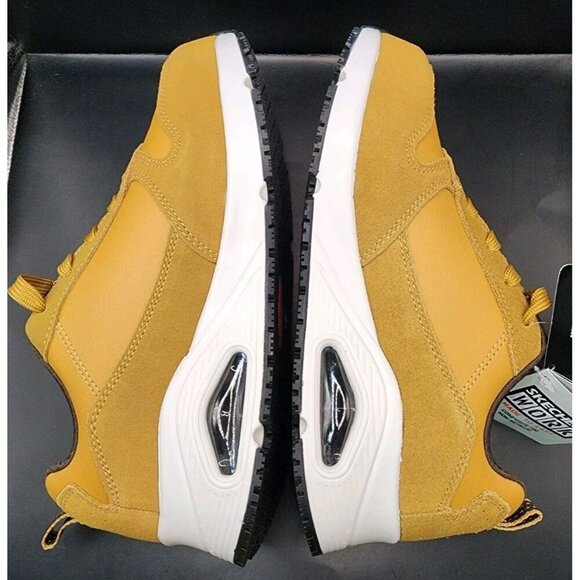 SKECHERS Work Shoes Women's Size 7 Wheat Uno SR Elainy Comp Toe NIB - Picture 7 of 10